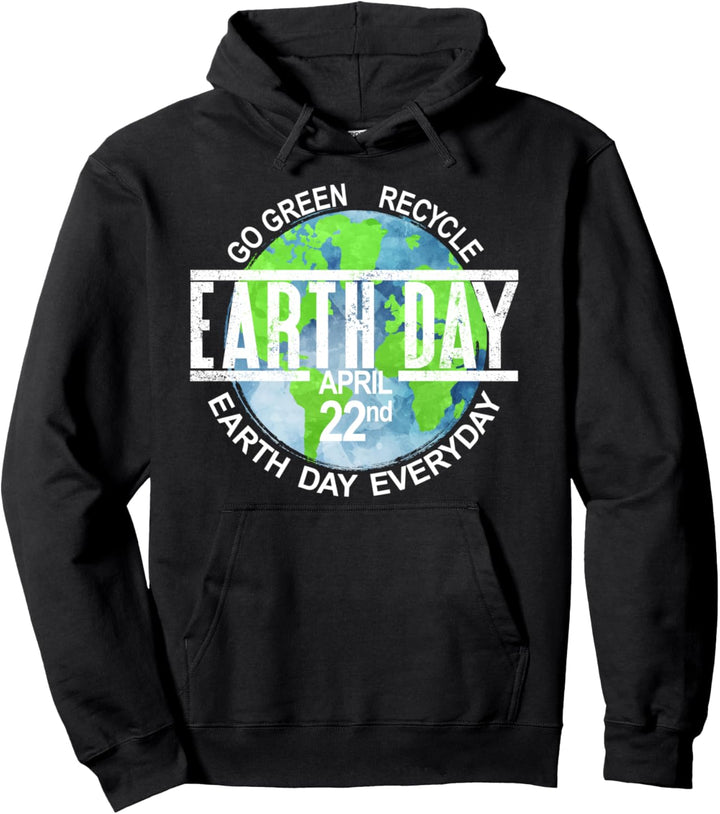 Tag der Erde 22. April Tag der Erde jeden Tag Aquarell Erde Pullover Hoodie