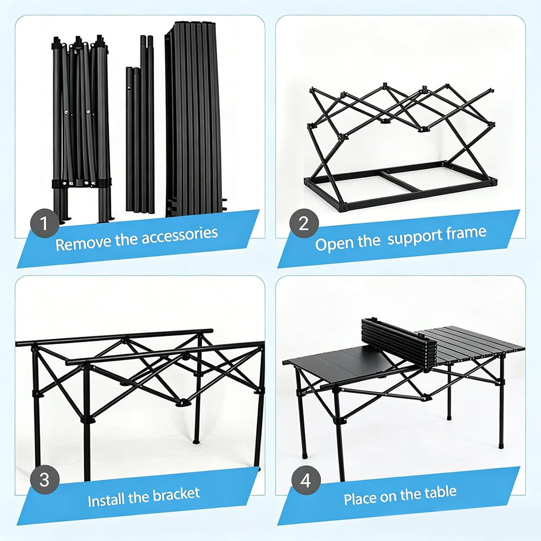 Campingtisch Klappbar, Klapptisch Camping, Campingtisch Faltbar mit Tasche für Picknick Kochen Wande