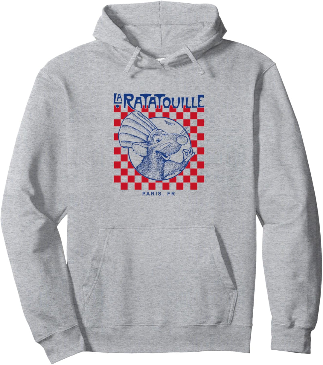 Disney Pixar Ratatouille Remy Paris Checkerboard Pullover Hoodie