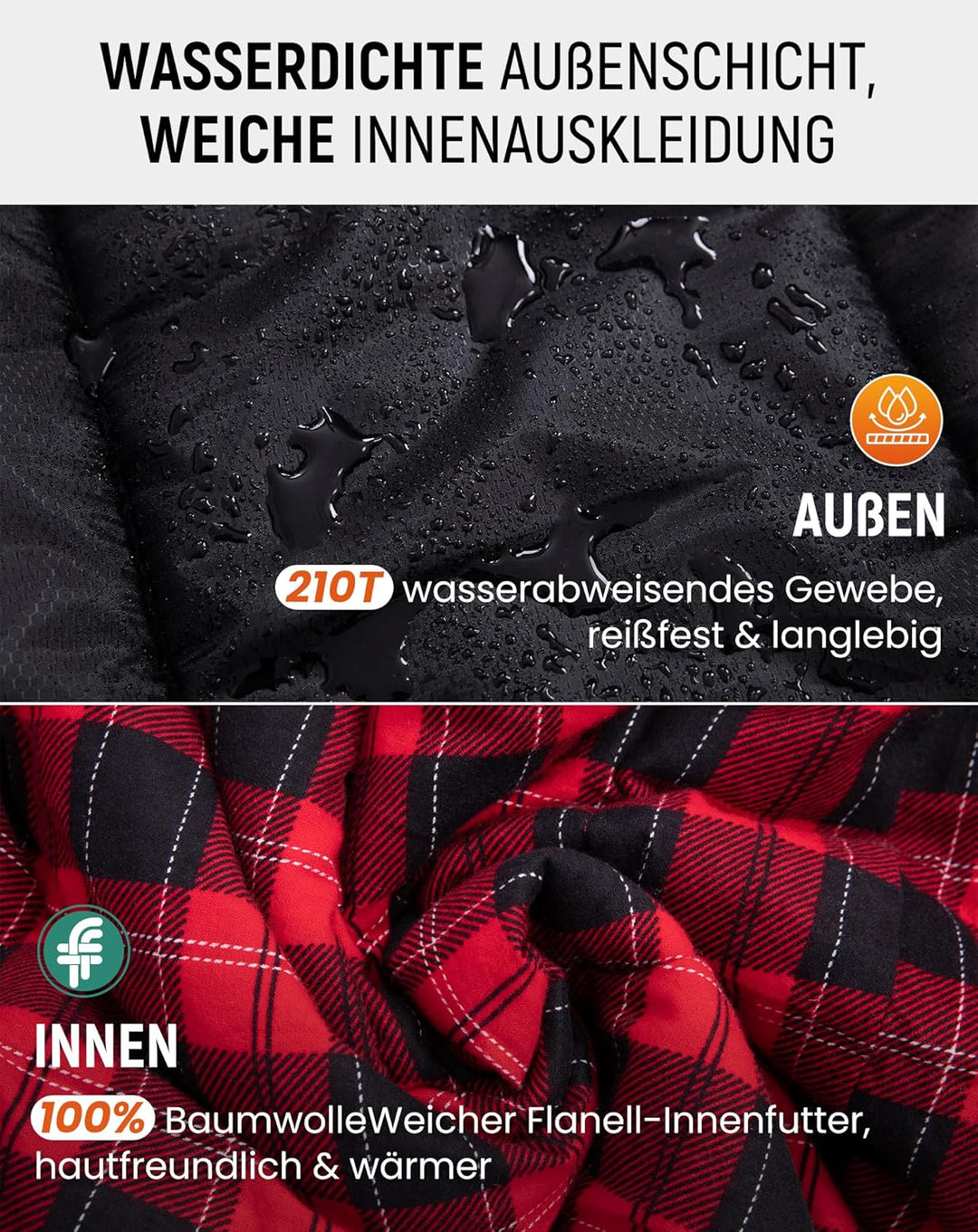 KingCamp Schlafsack für Erwachsene, Winter, Flanell, kompakt, 3-4 Jahreszeiten, Decke für Camping, R