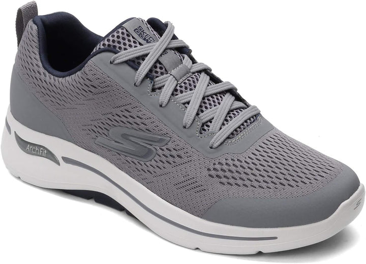 Skechers Herren Go Walk Arch Fit Idyllic Sneaker 42.5 EU Grau Marineblau, 42.5 EU Grau Marineblau