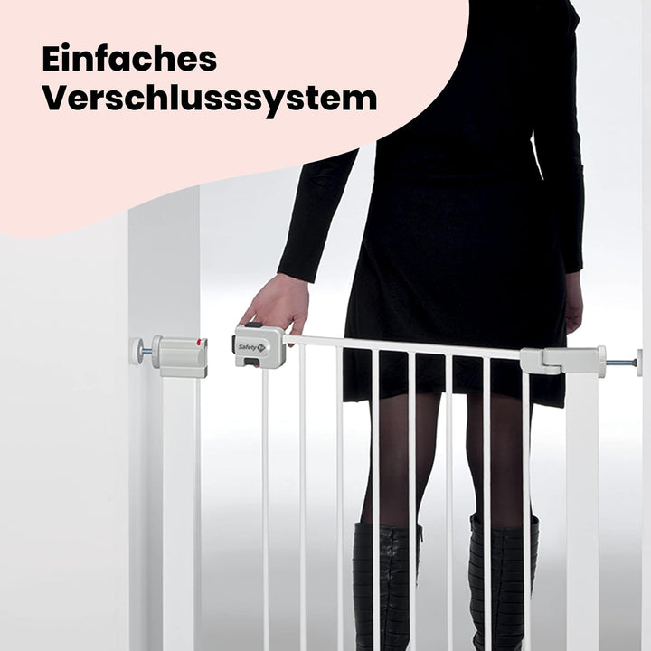 Safety 1st Easy Close, Ausziehbares Schutzgitter, Klemmgitter für die Treppe, Babygitter auch für Hu