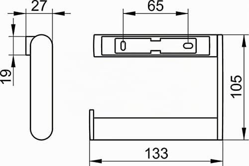 KEUCO Toilettenpapierhalter aus Metall, Hochglanz-verchromt, offene Form, WC-Rollenhalter für Badezi