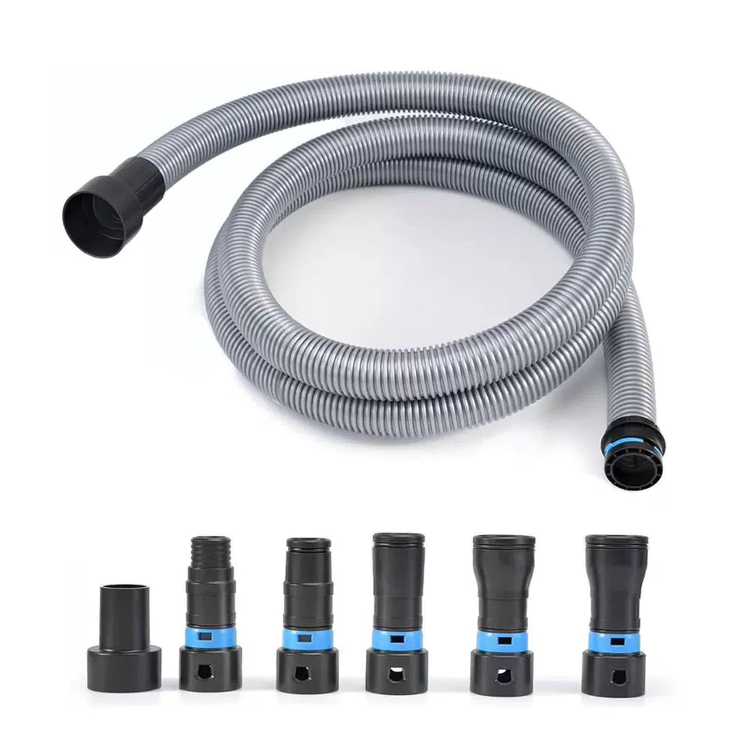 Staubsammelschlauch-Set mit 6 Adaptern, 1-1/4 Zoll X 10 Fuss Vakuumschlauch mit Einstellbarer Absaug