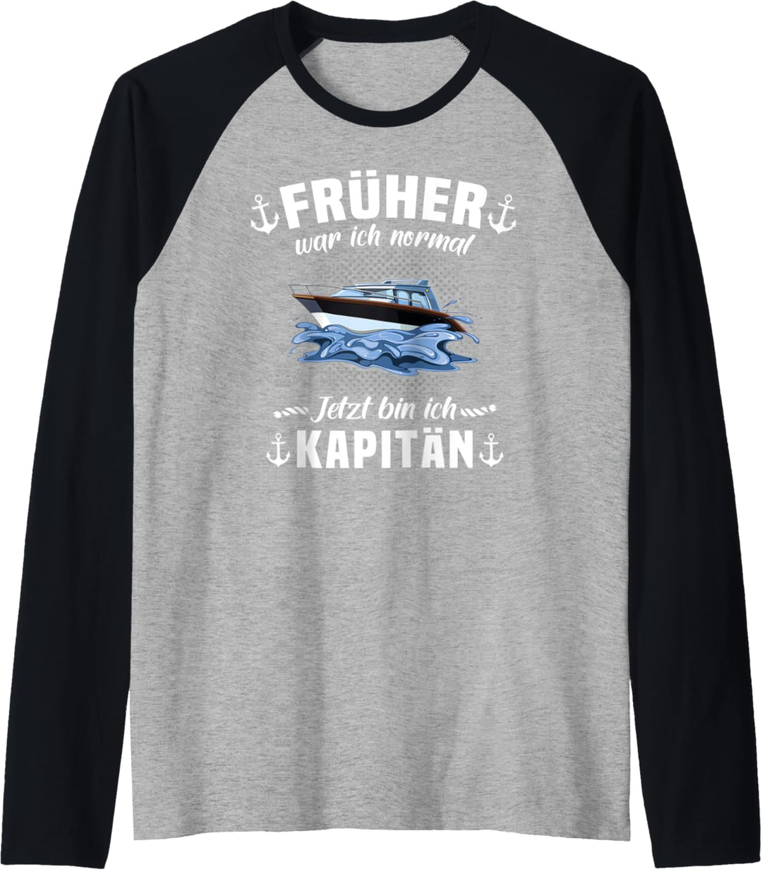 Kapitän Geschenk Männer Sportboot Fun Sprüche Boot Zubehör Raglan