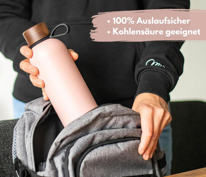 Milu Thermosflasche 750ml Isolierte Edelstahl Thermo Trinkflasche Thermoskanne Auslaufsichere Isolie