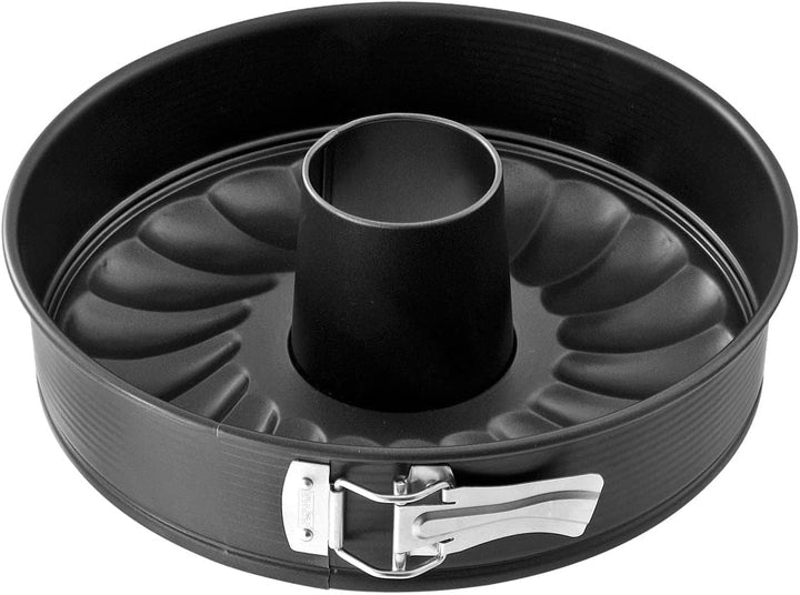 Zenker Springform mit Flach- und Rohrboden Ø 28 cm BLACK METALLIC, Backform mit Antihaftbeschichtung