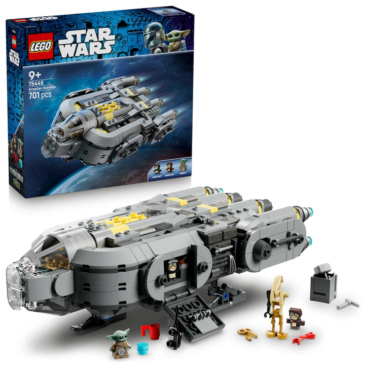 LEGO Star Wars 75445 Sternenschiff der Anzellaner - Spielet mit 3 Figuren & Einer Droiden Werkstatt