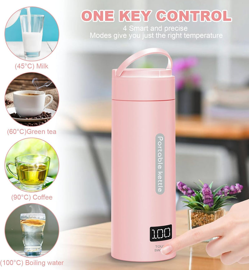 Flintronic Reise Elektrisch Wasserkocher, Mini Electric Kettle, 220 V/ 300W Thermoskanne, Elektrisch