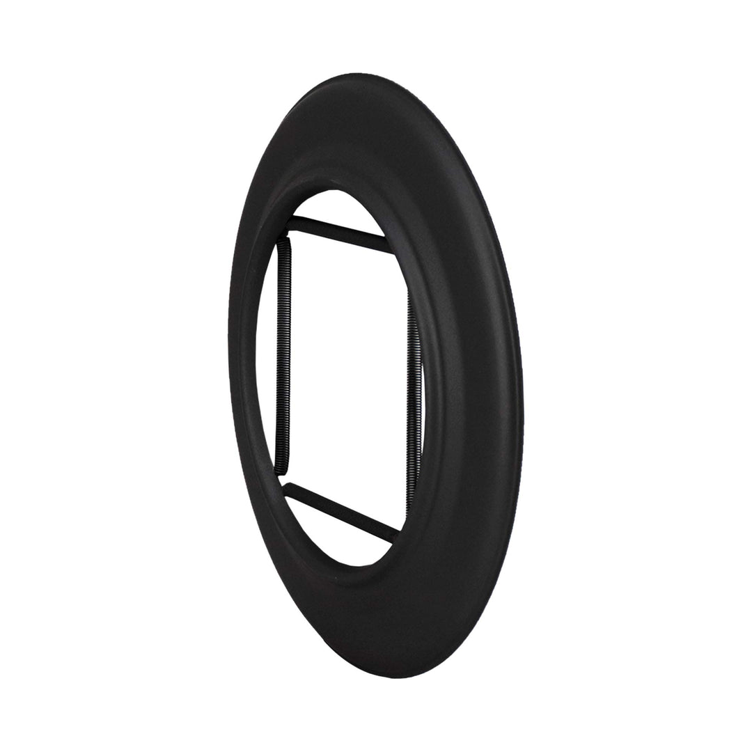 LANZZAS Ofenrohr Wandrosette mit Spannfedern, im Durchmesser, DN Ø 150 mm, Farbe: schwarz-metallic -