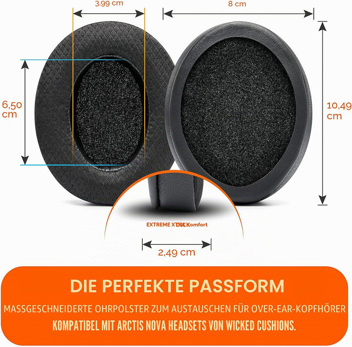 WC Freeze für Arctis Nova – Ersatz-Ohrpolster aus Hybridgewebe mit kühlendem Gel für Arctis Nova Pro
