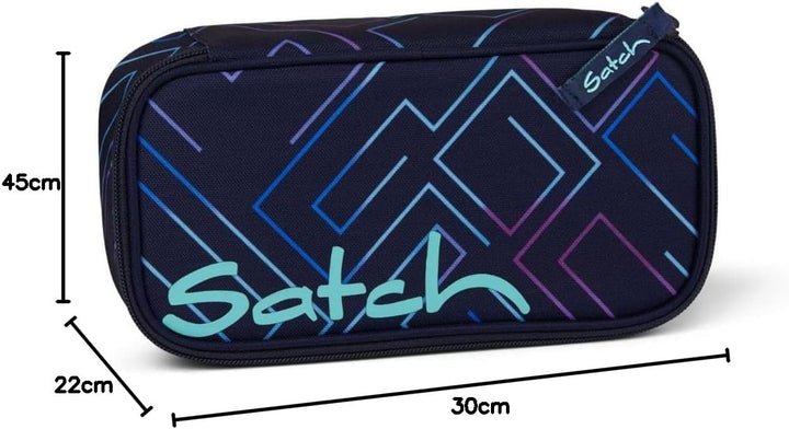 Satch Pack Schulrucksack Set 2tlg. mit Schlamperbox Purple Laser, Purple Laser