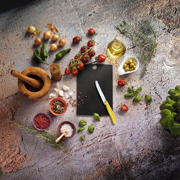 Victorinox Swiss Classic, Frühstücksmesser, Brötchenmesser, Scharfe Klinge, Wellenschliff, 11 cm, Ku