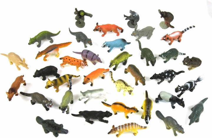 Miniblings 34x Wildtiere Wilde Tiere Tierfiguren Aufstellfiguren Nager Räuber