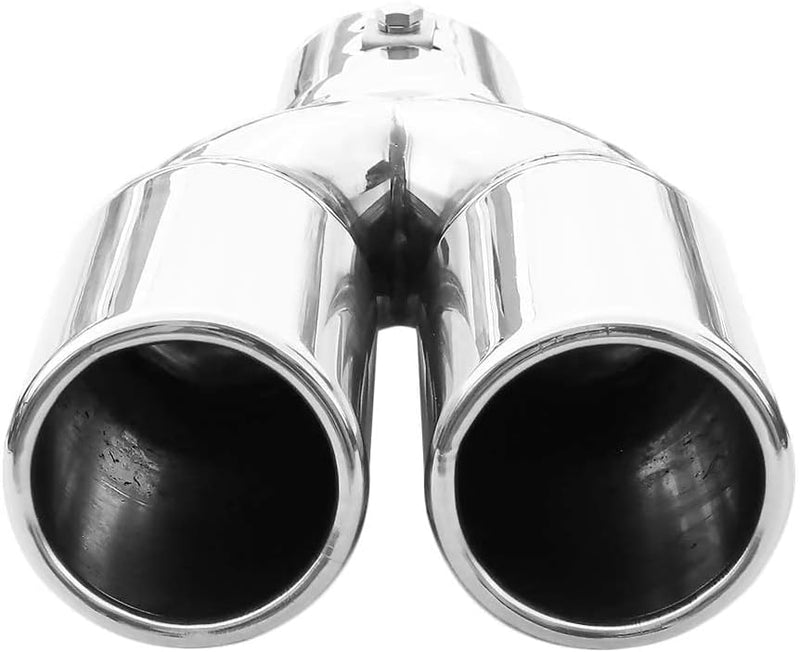 Doppel Auspuffblende Endrohr Auspuff Universell Schalldampf Doppelendrohr Sport Sportauspuff Blende
