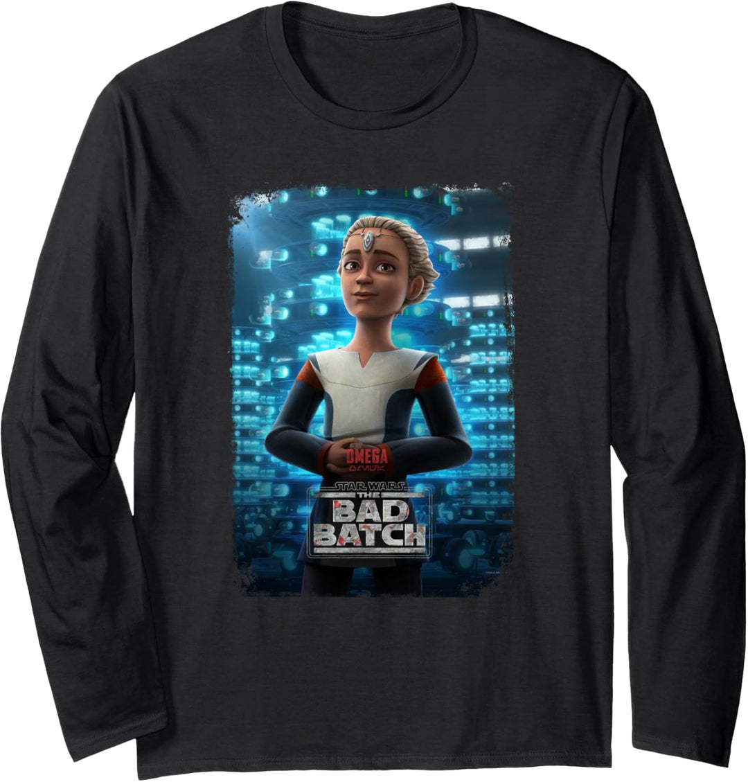 Star Wars The Bad Batch Omega Character Poster Langarmshirt