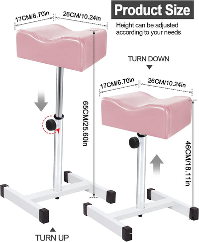 Kalolary Pediküre Hocker Stuhl Schönheits, Maniküre Nagel Fussstütze Beinstütze, Höhenverstellbare F
