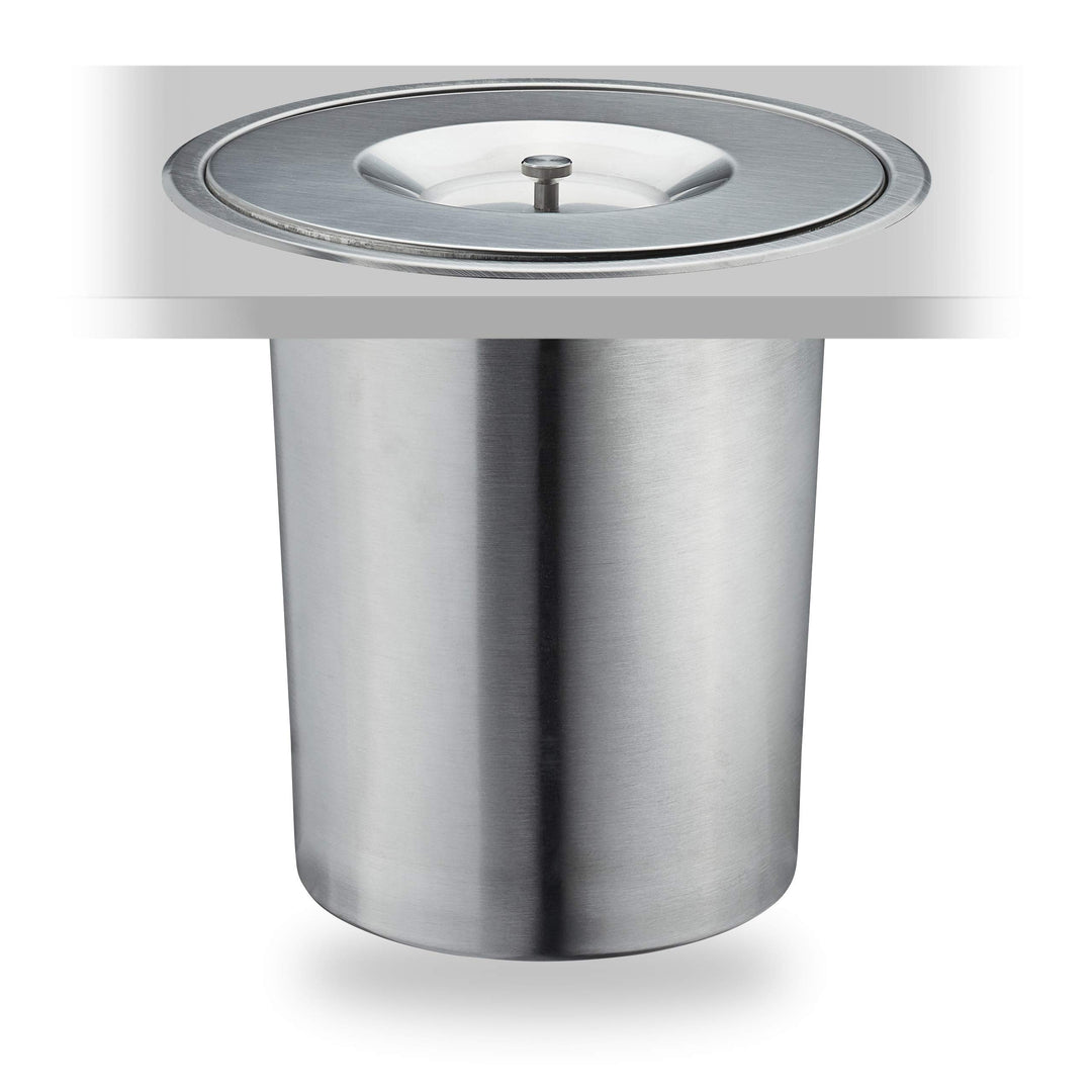 Relaxdays Mülleimer für Arbeitsplatte, 8 l, Edelstahl, für Biomüll, Einbaumülleimer mit Deckel, HxD: