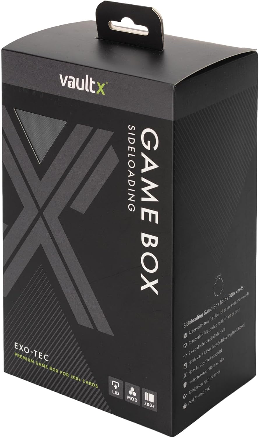 Vault X Exo-Tec Modulare Spielbox 200+ Deck Box mit Kartenfach und Zubehörschublade Abnehmbarer Deck