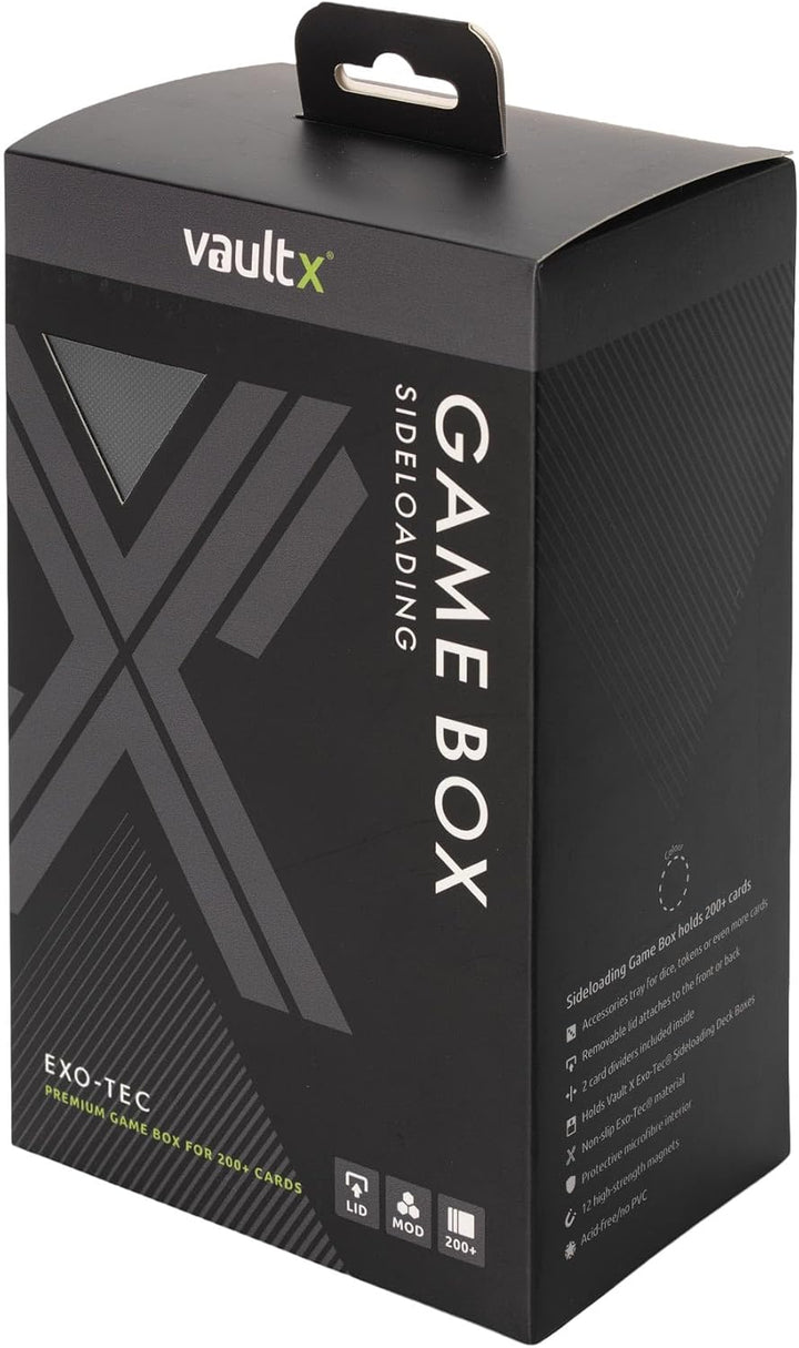 Vault X Exo-Tec Modulare Spielbox 200+ Deck Box mit Kartenfach und Zubehörschublade Abnehmbarer Deck