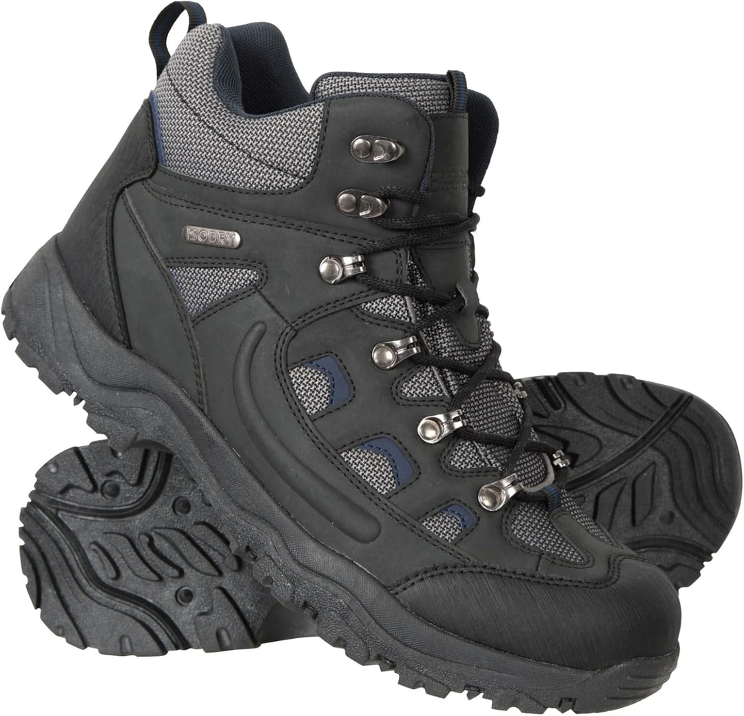 Mountain Warehouse Adventurer Wasserdichte Herrenstiefel - IsoDry-Schuhe – Outdoor 45 EU Schwarz, 45