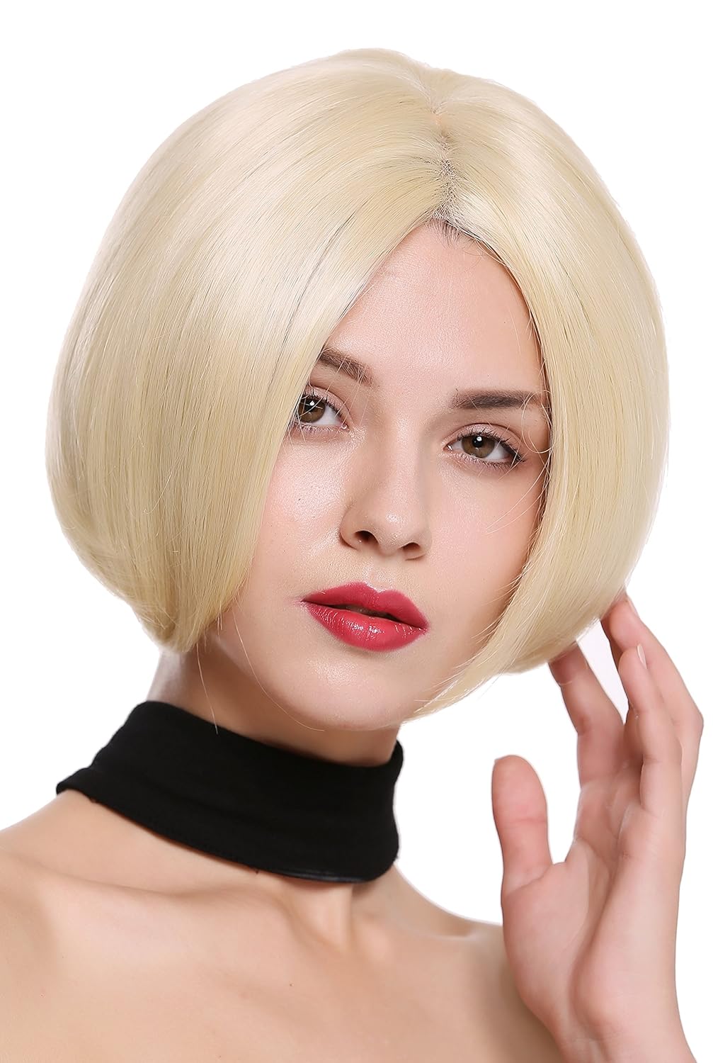 WIG ME UP - 3337A-FHT-MF-26 Perücke Damenperücke Monofilament handgeknüpft Lace-Front kurz Bob glatt