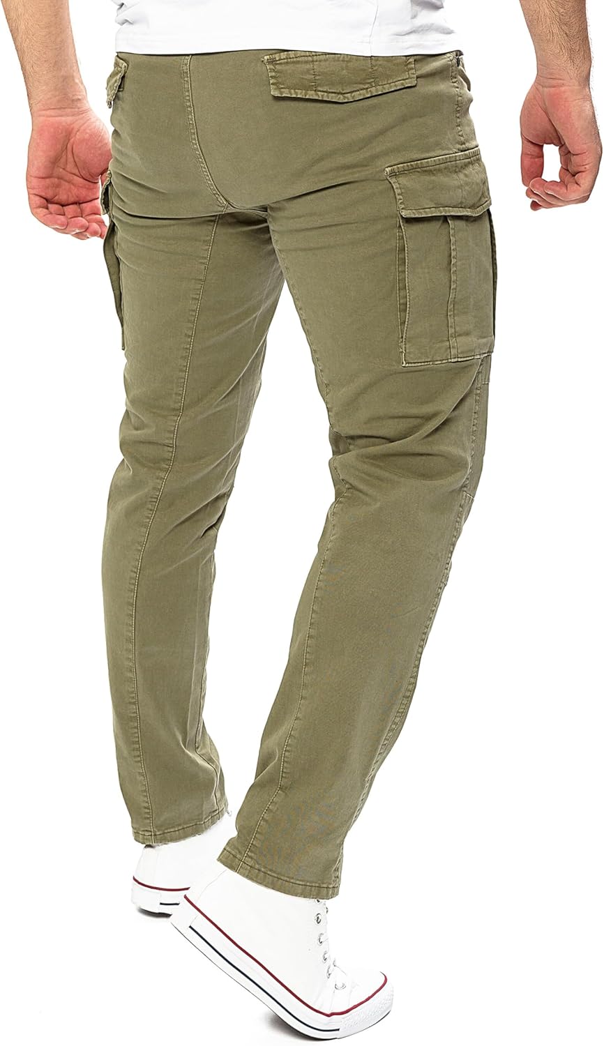 Yazubi Jayden - Herren Cargo Hose - Baumwoll Cargo Jeans 29W / 30L Grün (Dusky Green 170517), 29W /
