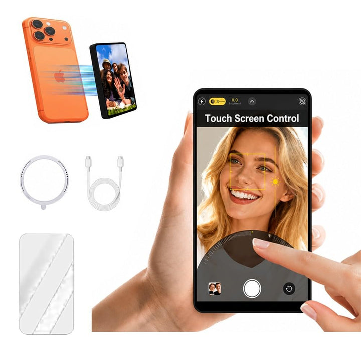 Shimbol CP5 Ultra, 5‘’ 1080P Full Touch HD Telefon Vlog Selfie Monitor Screen für iPhone &amp; Android -