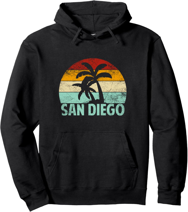San Diego Vintage 70er 80er Jahre Retro Throwback Urlaub Urlaub Pullover Hoodie