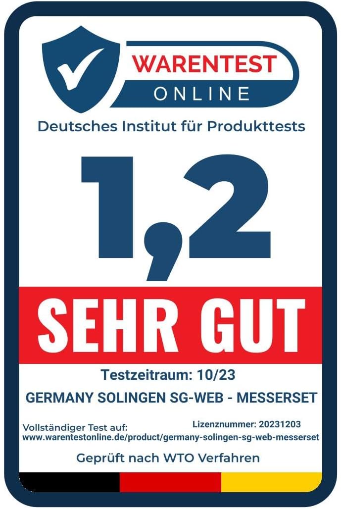Germany Solingen Profi Messerset - 4-teilig Schlachtmesser mit rutschfestem Griff für Profi Fleische