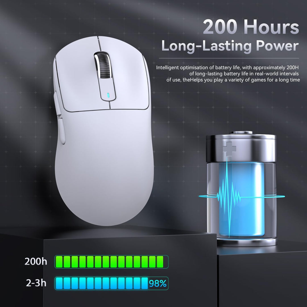 ATTACK SHARK X3MAX 49g Superlight Mouse, PixArt PAW3950 Gaming Sensor, BT/2.4G Wireless/Wired Gaming