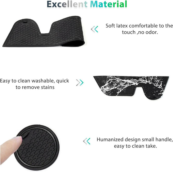 GAFAT Kompatibel mit Honda HR-V 2022 2023 Antirutschmatten, HRV 2022 Gummimatten, Mittelkonsole Getr