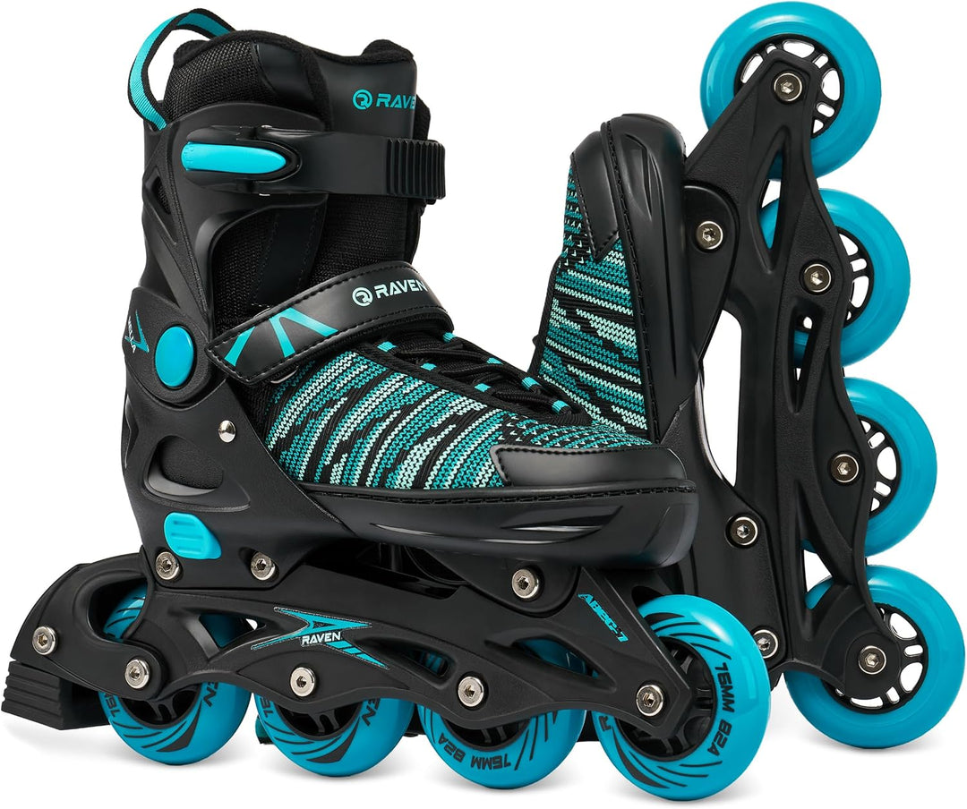RAVEN 3in1 Inline Skates Triskates Rollschuhe Inliner für Kinder und Erwachsene verstellbar 37-40 (2