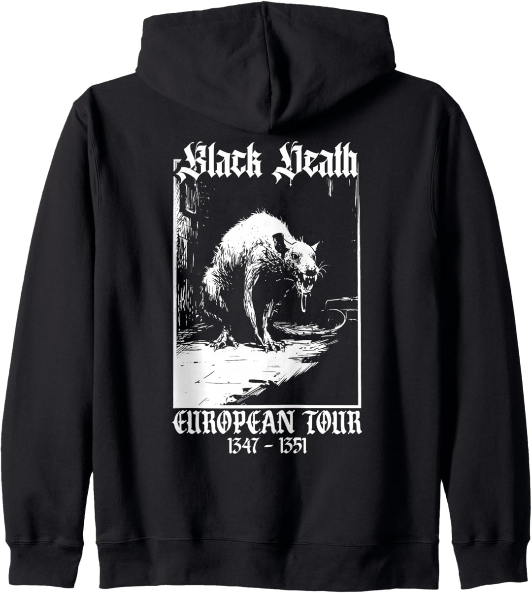 Black Death European Tour | Plague Rat Medieval History Goth Kapuzenjacke