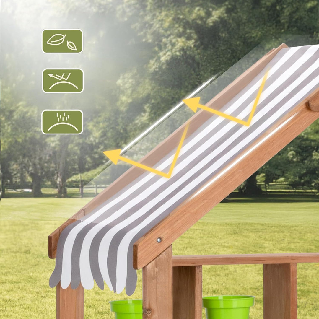 OOOK Matschküche Kinder Outdoor, Outdoor Küche Kinder mit Wasseranschluss, Spielzeug ab 3 Jahre mit