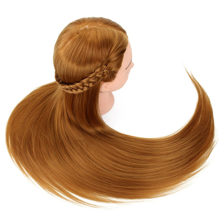 MAGICLULU Kopfmodell mit geflochtenem Haar kinder frisierkopf friseurkopf rosa Silikon-Gesichtswisch