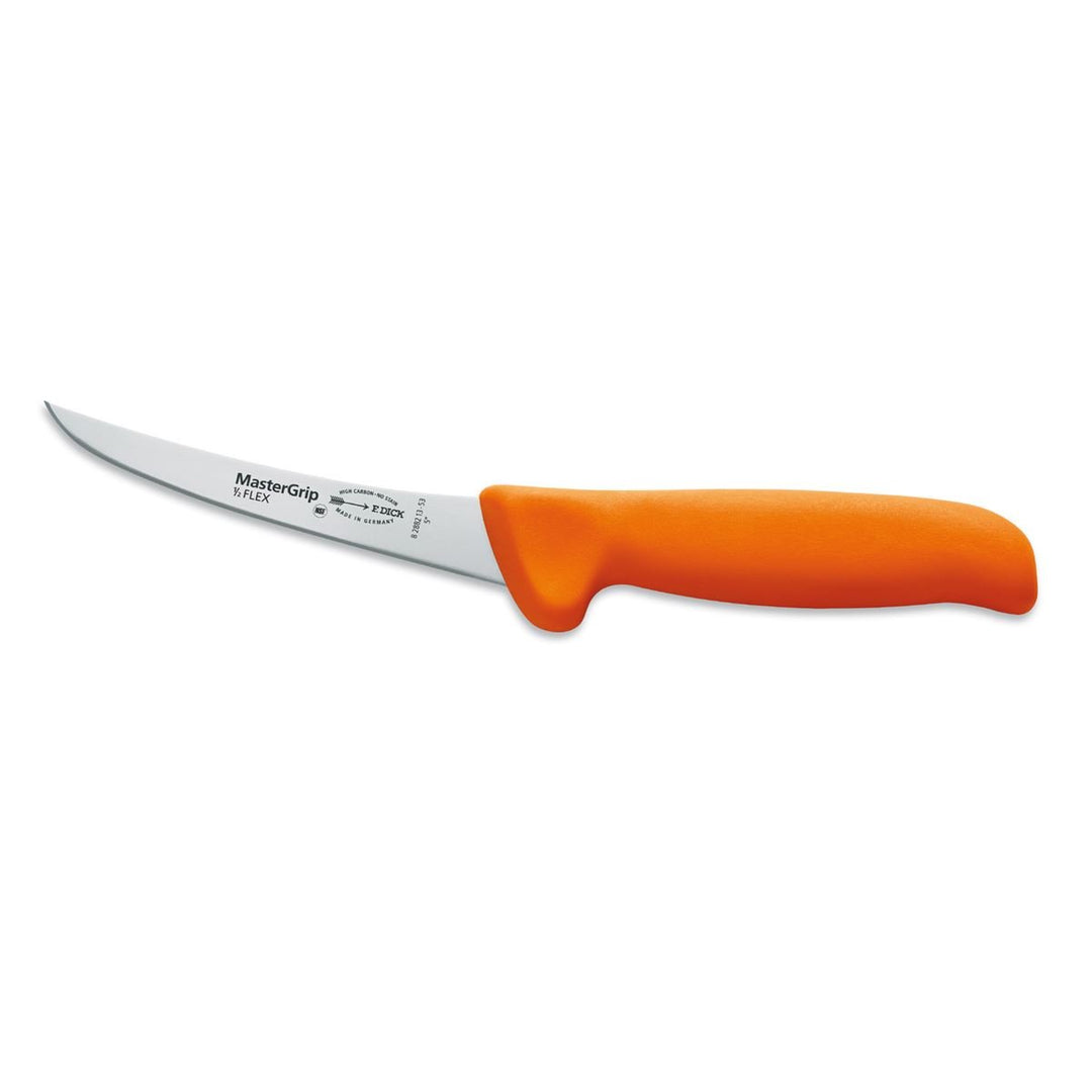 Dick Ausbeinmesser semi-flexibel 13 cm - Griff orange - für Fleischer, Metzger, Jäger und Schlachter