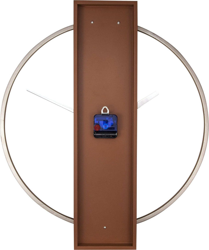 NeXtime Wanduhr "CARL", lautlos, aus Holz, Braun, 58,2 x 50,8 cm