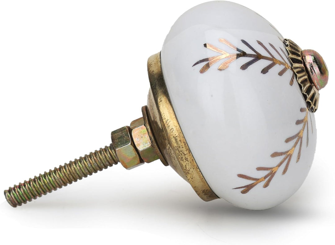 Craft Trade Gold Türschrankknopf Boho Antik Keramik-Türknöpfe Kommode Schublade Zieht Hardware Knöpf