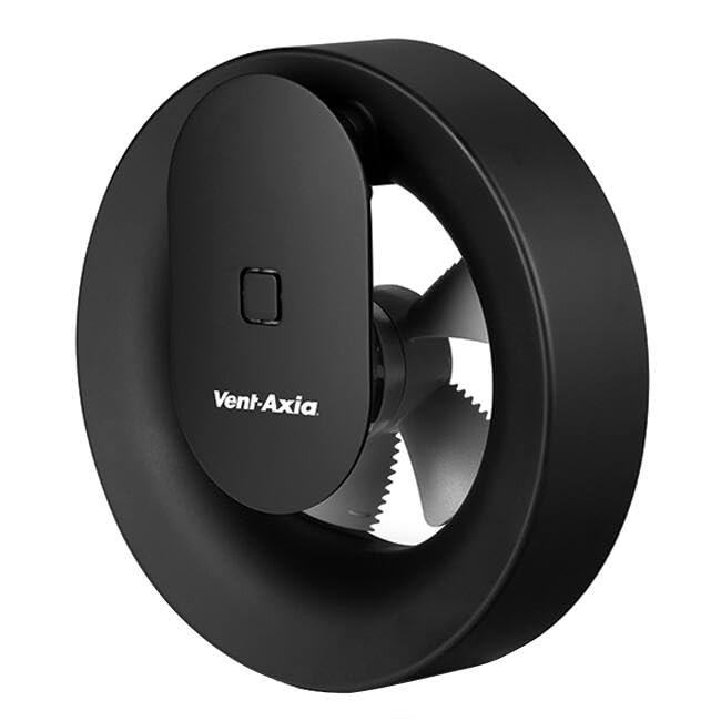 Vent-Axia Badlüfter Svara mit Licht- und Feuchtigkeitssensor 100-125mm (App gesteuert) - Schwarz