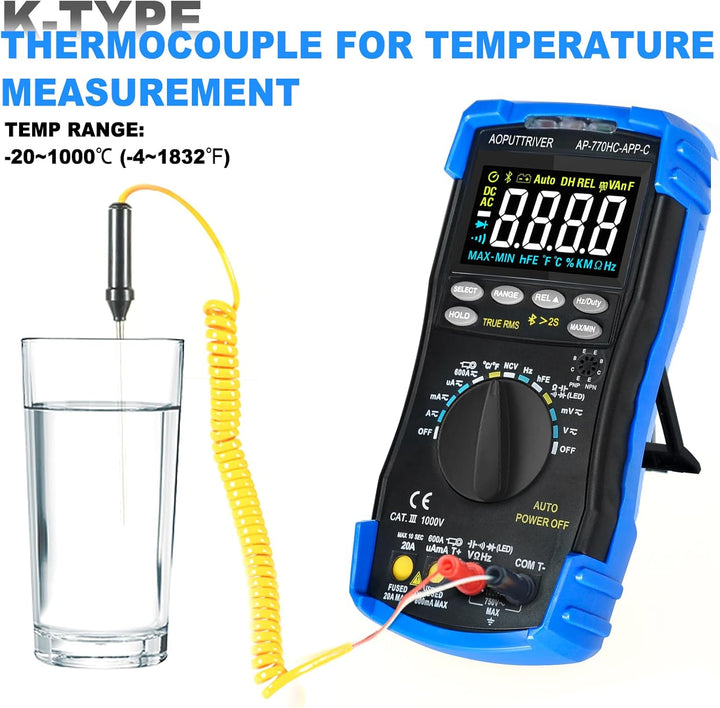 Multimeter Digital AP-770HC-APP 6000Counts Auto/Manueller Bereich Strommessgerät Multi Tester NCV St