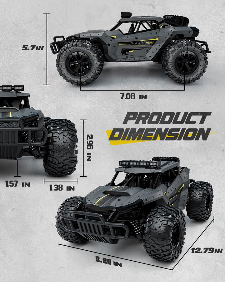 Tecnock Ferngesteuertes Auto 1:16 mit Scheinwerfer und Fahrgestellbeleuchtung, All Terrain Off Road