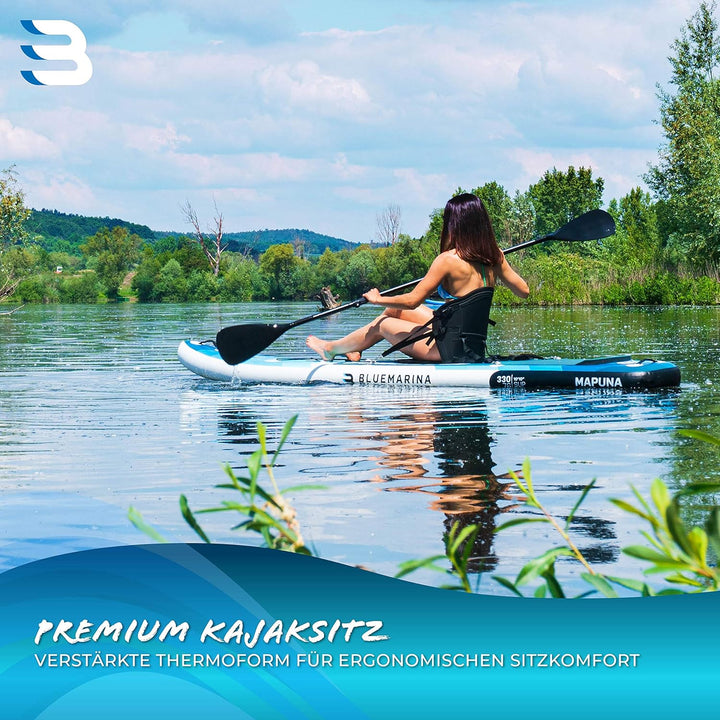 Bluemarina Kajaksitz für Stand Up Paddling Board | Inklusive Paddel - Kanusitz - Hochwertiges & bequ