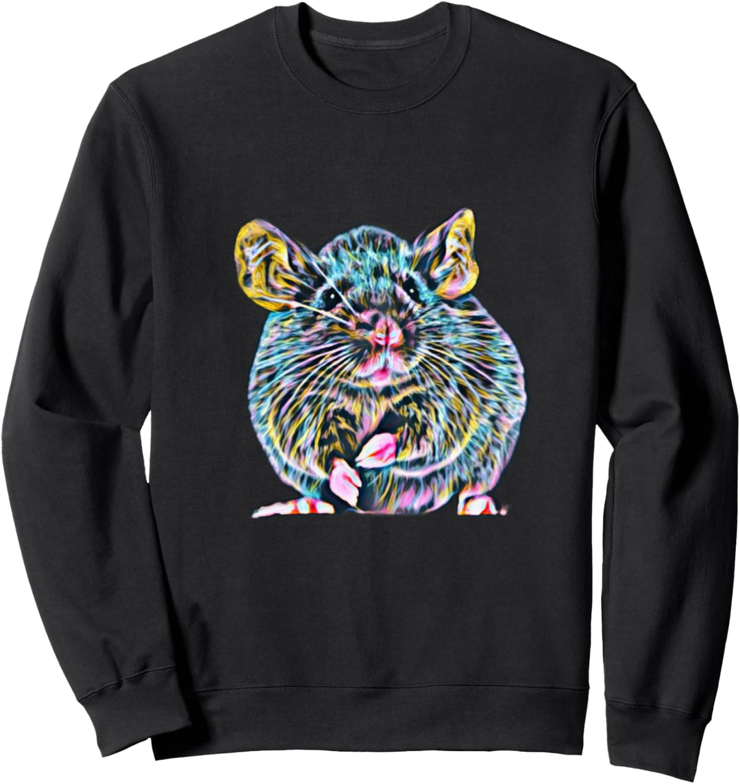 Ratten Motiv süsse Ratte Nagetiere Käse Haustiere Ratte Sweatshirt