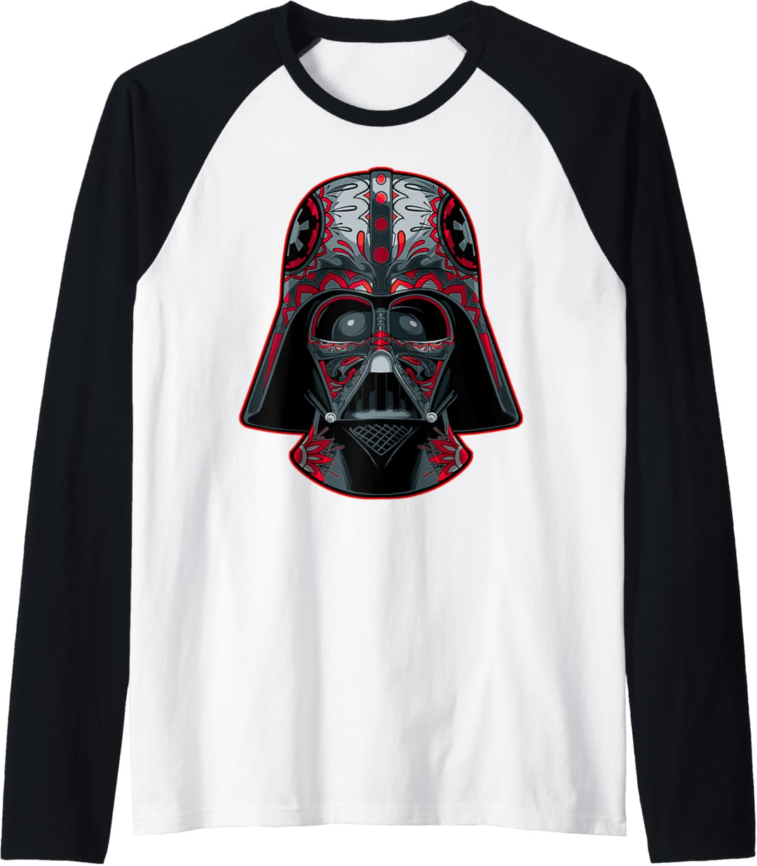 Star Wars Darth Vader Red Highlight Sugar Skull Raglan