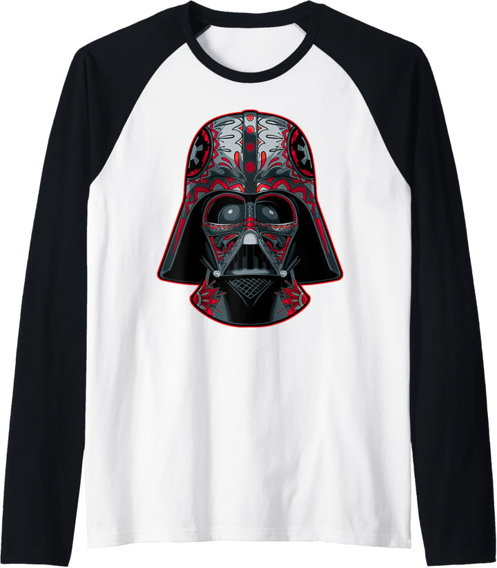 Star Wars Darth Vader Red Highlight Sugar Skull Raglan