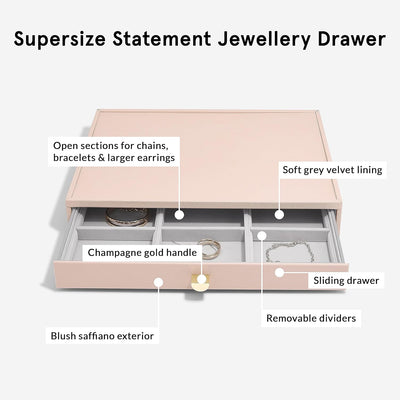 Stackers Blush Supersize Statement Drawer Blush Pink, Blush Pink