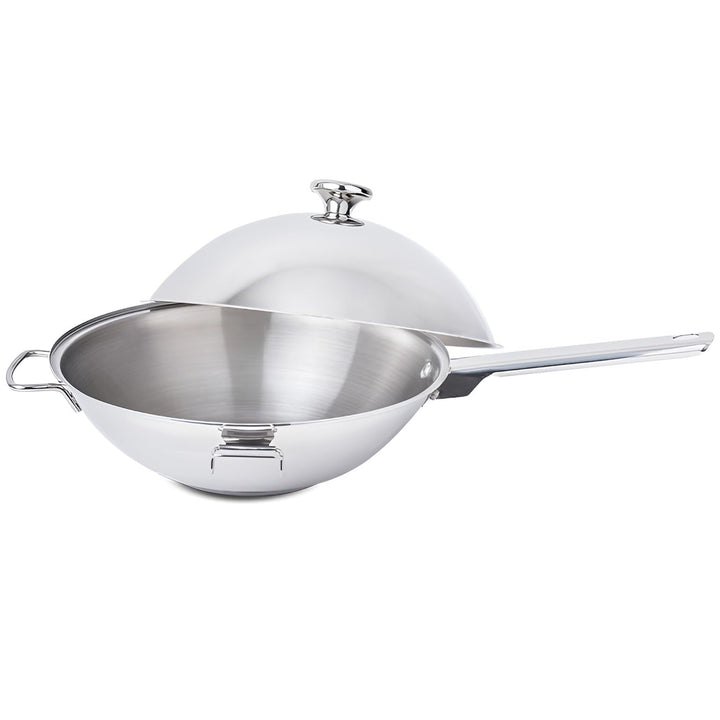 Silampos 3in1 Multifunktionaler Edelstahl-Wok Cataplana - 18/10 Edelstahl, Made in Portugal