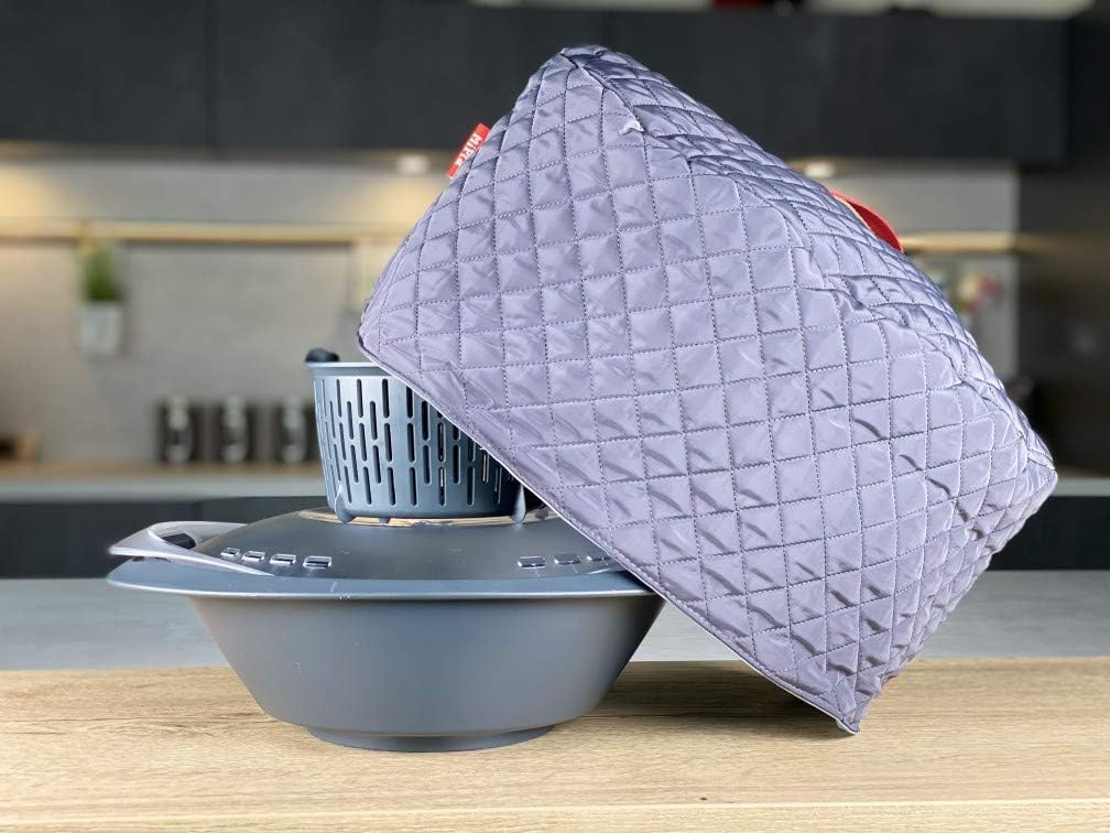 MiPla® Warmhaltehaube (L) für Varoma-Garbehälter + Gareinsatz • Passend für Thermomix &amp; Monsieur Cui
