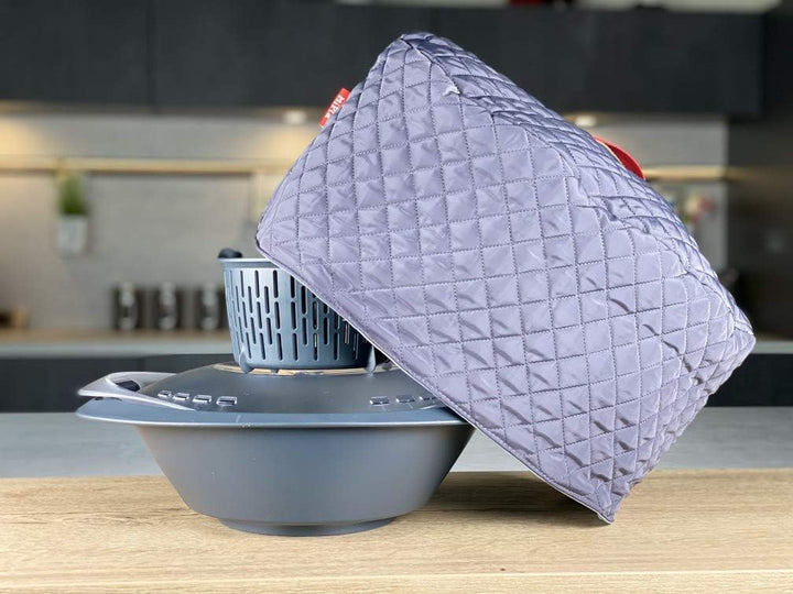 MiPla® Warmhaltehaube (L) für Varoma-Garbehälter + Gareinsatz • Passend für Thermomix &amp; Monsieur Cui